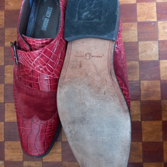 "Host Pick" Red Leather Croco print shoes size 9 - Picture 3 of 5